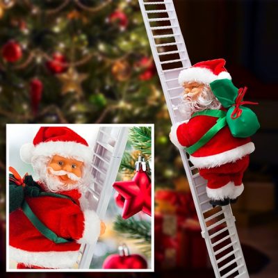 Moș Crăciun care se cațără pe scări | LADDERSANTA