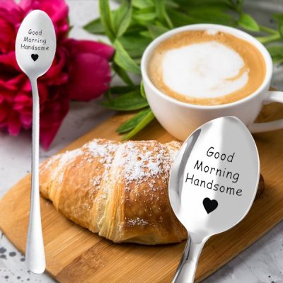 Lingură gravată cu 'Good morning handsome' | HANDSOMESPOON