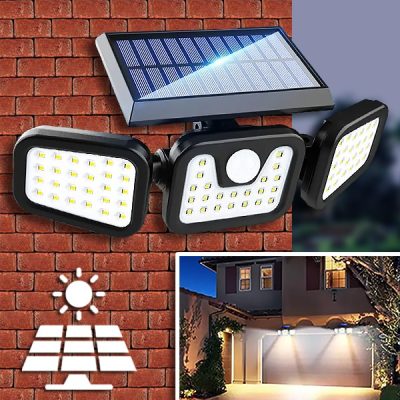 Lampă solară triplă cu senzor de mișcare | SENSBEAM