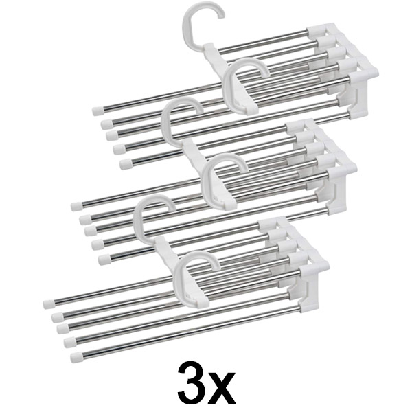 3x Umeraș multifuncțional pentru pantaloni | SMARTHANGER